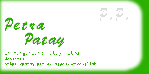 petra patay business card